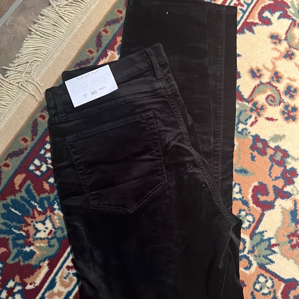 Loft velvet black pants